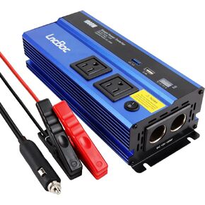 1000W Inverter 12V to 110V, DC to AC Converter, Car Power Inverter with Dual AC Outlets QC3.0 & 2.4A Dual USB Ports Car Charger Adapter