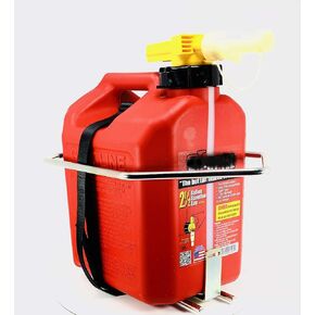 Jungle Jim's 2.5 Gallon Gas Can Holder for Utility Lawn and Landscape Trailers Mounting Bracket Lockdown