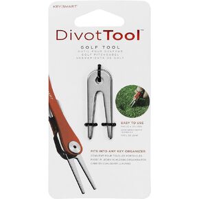 أداة إصلاح KeySmart Golf Divot قابلة للطي داخل منظمات المفاتيح KeySmart تناسب سلاسل المفاتيح أيضًا، ملحق أداة EDC للجولف سهل الاستخدام لإزالة علامات الكرة (فضية من الفولاذ المقاوم للصدأ، مقاس واحد). in Kuwait