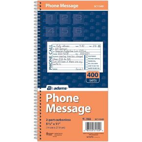 Spiral Bound Phone Message Books