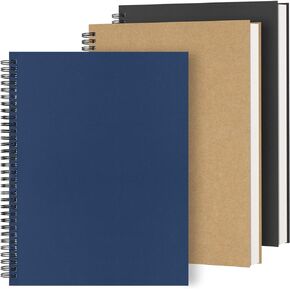 3Packs Large Spiral Notebooks 8.5 "x 11" Lined College Ruled Journals for Work, School, Good for Students and Office, 160 Pages/80 Sheets with 100 GSM Lined Paper(3 Colors)