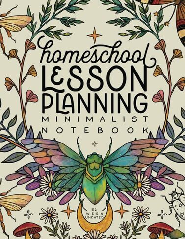 Homeschool Lesson Planning Minimalist Notebook (Nature Series): 12 Month, 52 Week Undated Planner by schoolnest in Saudi Arabia