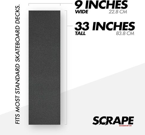 Scrape Tape Shortboard Skateboard Grip Tape Sheet 9" x 33" (Neon Pink, Standard 9x33) in Saudi Arabia