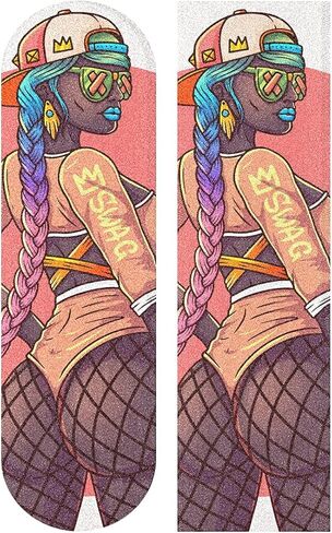 شريط قبضة لوح التزلج American Hot Girl شريط قبضة لوح التزلج مقاس 33 بوصة × 9 بوصة شريط قبضة طويل خالٍ من الفقاعات مضاد للانزلاق مقاوم للماء شريط قبضة سكوتر in Kuwait