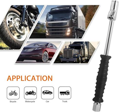 Extended Reach Dual Head Air Chuck, 2-Way Connection 1/4" FNPT Straight Foot Lock On Tire Inflate Chuck for Semi, RV Dually Tires in Kuwait