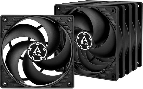ARCTIC P12 (5 Pack) - 120 mm Case Fan, Pressure-optimised, Quiet Motor, Computer, Fan Speed: 1800 RPM - Black in Saudi Arabia