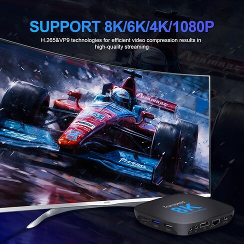 Android TV Box 13.0 4GB 64GB يدعم 8K 6K 2.4G 5.0G WiFi TV Box 2023 مع شرائح RK3528 HDR10 VP9 BT5.0 USB 3.0&2.0 3D 100M Ethernet in Saudi Arabia