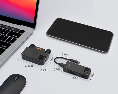 جهاز إرسال واستقبال لاسلكي من النوع C، نطاق إشارة 5 جيجا هرتز 330 قدمًا، مجموعة موسع HDMI لاسلكية USB C تدعم 1080 بكسل عند 60 هرتز، من الكمبيوتر المحمول، صب الهاتف/النسخ المتطابق إلى الشاشة/التلفزيون، للمكتب والاجتماعات والمحاضرات in Kuwait