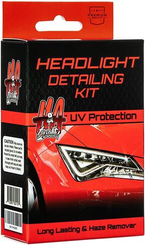 H&A QUALITY Headlight Restoration Kit, Car Headlight Cleaner and Car Detailing Kit Cleaning Wipes with UV Protectant Clear Top Coat, Headlights Polishing Wipe to Remove Haze and Shine Dull Headlights in Saudi Arabia