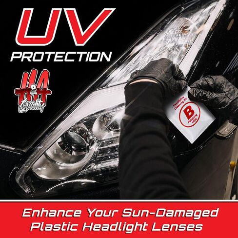 H&A QUALITY Headlight Restoration Kit, Car Headlight Cleaner and Car Detailing Kit Cleaning Wipes with UV Protectant Clear Top Coat, Headlights Polishing Wipe to Remove Haze and Shine Dull Headlights in Saudi Arabia