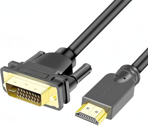 DVI to HDMI Adapter Cable for Sceptre E248W C248W, Acer SB220Q bi, HP 24mh, Philips, Samsung, AOC, LG Computer Monitor, 5 Feet in Saudi Arabia