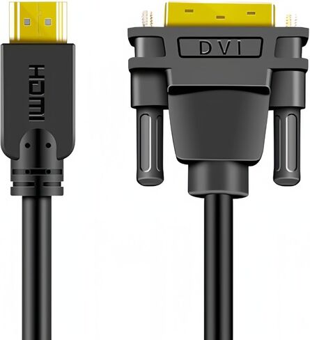 DVI to HDMI Adapter Cable for Sceptre E248W C248W, Acer SB220Q bi, HP 24mh, Philips, Samsung, AOC, LG Computer Monitor, 5 Feet in Saudi Arabia