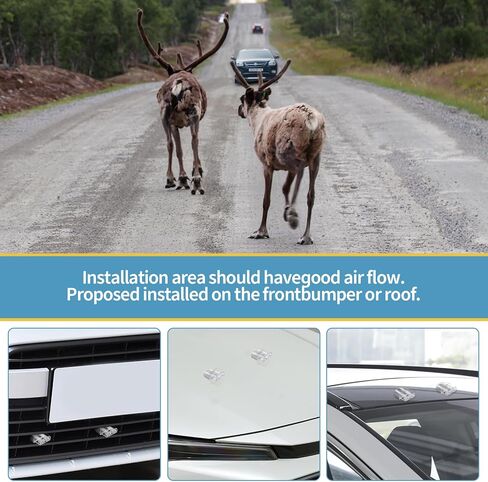 4PCS Car Deer Warning Whistle Devices, Dual Construction Repellent Animal Alert, Save a Deer Whistles Avoids Collisions, Universal for Cars, Trucks, and Motorcycles (Transparent) in Kuwait