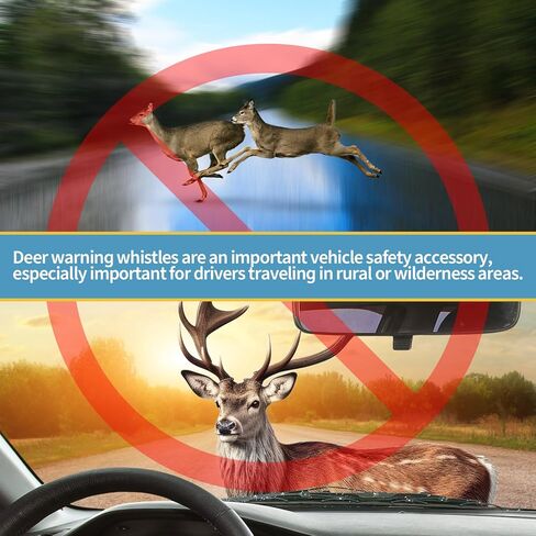 4PCS Car Deer Warning Whistle Devices, Dual Construction Repellent Animal Alert, Save a Deer Whistles Avoids Collisions, Universal for Cars, Trucks, and Motorcycles (Transparent) in Kuwait