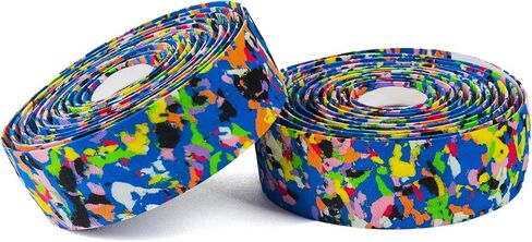 أشرطة مقود الدراجة الهوائية من Super Vex Gel مزودة بمقابس شريطية وأشرطة نهائية للتجول وركوب الدراجات وسباقات الطرق (متعددة الألوان) in Kuwait