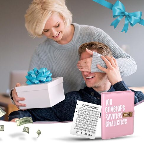 100 Envelopes Money Saving Challenge: Your Ultimate Money Saving Planner with Cash Envelope Challenges and Budget Book Binder(Pink) in Saudi Arabia