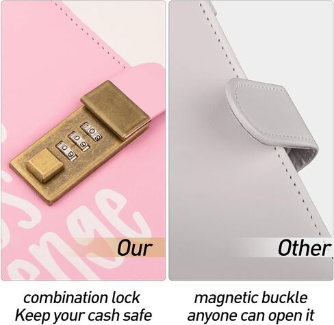 100 Envelopes Money Saving Challenge: Your Ultimate Money Saving Planner with Cash Envelope Challenges and Budget Book Binder(Pink) in Saudi Arabia
