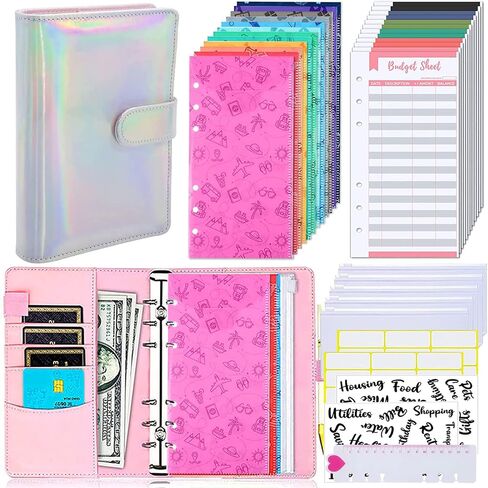 100 Envelopes Money Saving Challenge: Your Ultimate Money Saving Planner with Cash Envelope Challenges and Budget Book Binder(Pink) in Saudi Arabia