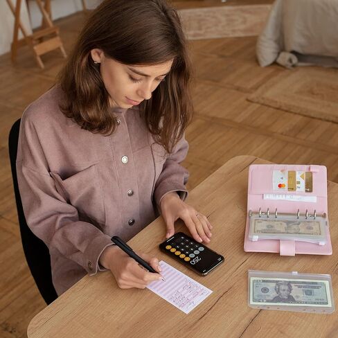 مجموعة أوراق ميزانية النفقات مكونة من 60 قطعة، منظم الفواتير لحافظة الميزانية A6، أجهزة تتبع الأظرف النقدية لوضع الميزانية، مخطط الميزانية لكتاب دفتر الأستاذ، منظم الأموال للمحفظة ذات مظاريف الميزانية in Kuwait