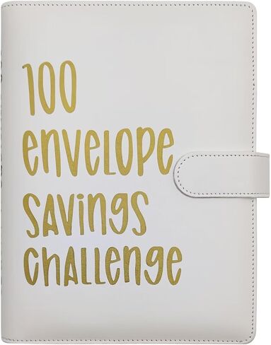 100 envelopes Money Saving Challenge,Heavy Duty Leather Money Saving Challenge Binder Book,Easy and Fun Way for 100 Day Money Saving Challenge Budget Binder Budgeting Planner & Saving Money Black in Saudi Arabia