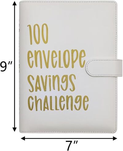100 envelopes Money Saving Challenge,Heavy Duty Leather Money Saving Challenge Binder Book,Easy and Fun Way for 100 Day Money Saving Challenge Budget Binder Budgeting Planner & Saving Money Black in Saudi Arabia