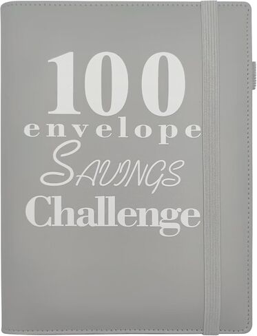 100 envelopes Money Saving Challenge,Heavy Duty Leather Money Saving Challenge Binder Book,Easy and Fun Way for 100 Day Money Saving Challenge Budget Binder Budgeting Planner & Saving Money Black in Saudi Arabia