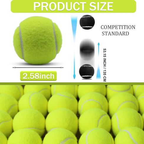 Tennis Balls，80 Pack Training Tennis Balls, Practice Balls for Pet Dog, High Elasticity Exercise Tennis Balls for Beginner, with Mesh Carry Bag Easy to Transport in Saudi Arabia