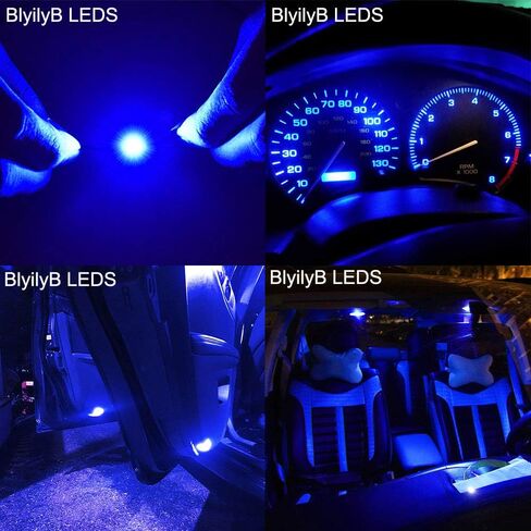 BlyilyB 20-Pack Blue Replacement Stock # 194 T10 168 2825 W5W 175 158 Bulb 5050 5 SMD LED Light 12V Car Interior Lighting For Map Dome Lamp Courtesy Trunk License Plate Dashboard Parking Lights in Saudi Arabia