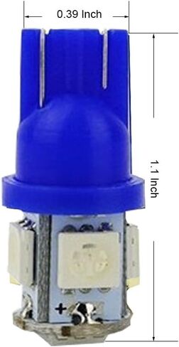 BlyilyB 20-Pack Blue Replacement Stock # 194 T10 168 2825 W5W 175 158 Bulb 5050 5 SMD LED Light 12V Car Interior Lighting For Map Dome Lamp Courtesy Trunk License Plate Dashboard Parking Lights in Saudi Arabia