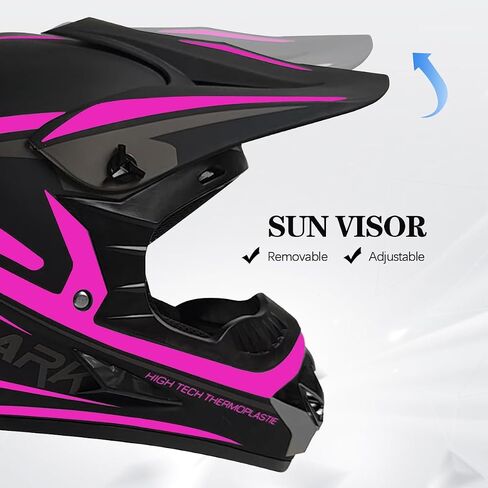 DOT Youth Kids Motocross Helmet, Unisex Off-Road Dirt Bike ATV BMX MX Downhill Street Ride Motorcycle Helmet Goggles Gloves Mask in Saudi Arabia