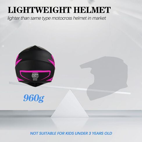 DOT Youth Kids Motocross Helmet, Unisex Off-Road Dirt Bike ATV BMX MX Downhill Street Ride Motorcycle Helmet Goggles Gloves Mask in Saudi Arabia