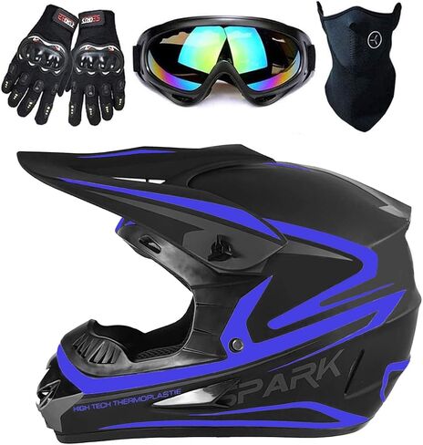 DOT Youth Kids Motocross Helmet, Unisex Off-Road Dirt Bike ATV BMX MX Downhill Street Ride Motorcycle Helmet Goggles Gloves Mask in Saudi Arabia