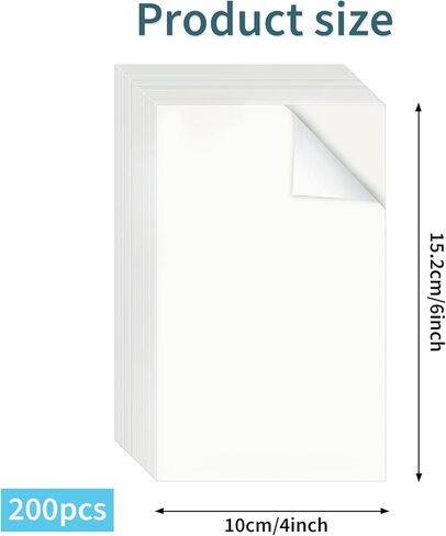 200 قطعة من الملصقات لصناديق التخزين، ملصقات قابلة للإزالة مقاس 6 × 4 بوصة لصناديق التخزين، ملصقات صناديق التخزين مقاومة للتمزق ولا تترك بقايا، أوراق ورقية بيضاء غير لامعة، ملصقات صناديق فارغة لمدرسة الأعمال المنزلية in Kuwait