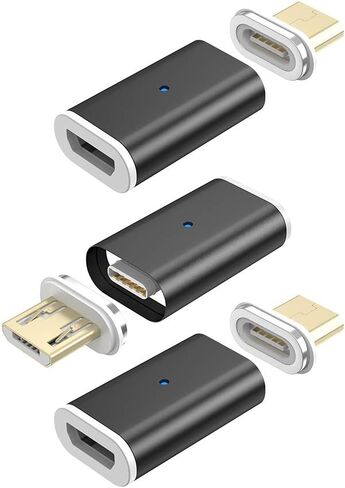 N. NETDOT Gen10 Magnetic Micro-USB to Micro-USB Adapter Converter(2 Pack Black) in Saudi Arabia