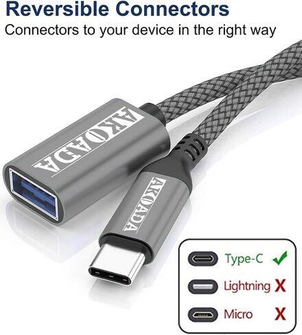 USB C to USB 3.0 Adapter 3.3ft,Type C Male to USB A Female Adapter USB-C to USB Adapter,OTG Cable to USB Adapter Compatible with MacBook Pro 2019 2018 2017, Samsung Galaxy S20 S20+ Ultra S8 S9 Note 10 in Saudi Arabia