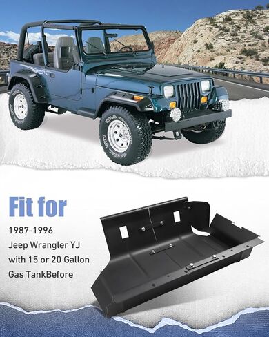 لوحة انزلاقية لخزان الغاز مناسبة لسيارة جيب رانجلر YJ موديل 1987-1996 مع خزان غاز سعة 15 أو 20 جالونًا in Kuwait