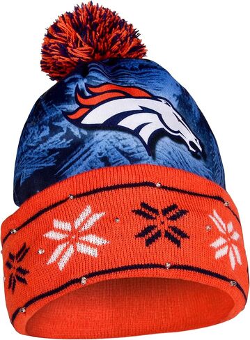 foco Men's NFL Team Logo Light Up Skull Winter Knit Cap Beanie Hat in Kuwait