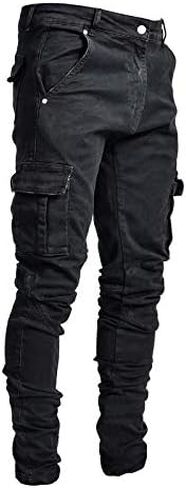 Pantete Mens Slim Fit Jeans 7 Pockets Stretch Skinny Denim Pencil Pants Nova Fashion in Saudi Arabia