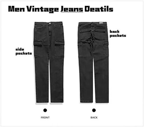Pantete Mens Slim Fit Jeans 7 Pockets Stretch Skinny Denim Pencil Pants Nova Fashion in Saudi Arabia