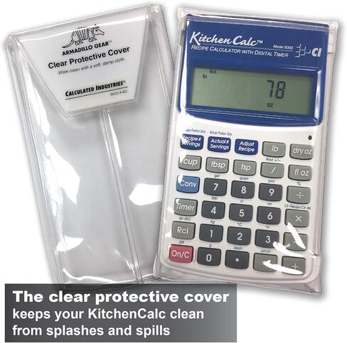 الصناعات المحسوبة 8305 KitchenCalc PRO تحويل الوصفات وآلة حاسبة لرياضيات الطهي مع مؤقتين رقميين للطهاة وطلاب الطهي والطهاة المنزليين والخبازين والبيرة والشواء | تحجيم الوصفة | تخطيط القائمة | حجم الحصة، صغير in Kuwait