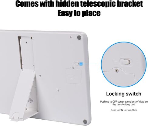 آلة حاسبة MOSHOU مع جهاز لوحي للكتابة LCD، آلة حاسبة ثابتة لسطح المكتب 2 في 1 مع درجات حرارة وقت التقويم الإلكتروني، آلة حاسبة بشاشة LCD مكونة من 10 أرقام للطلاب والمعلمين والمكتب in Kuwait