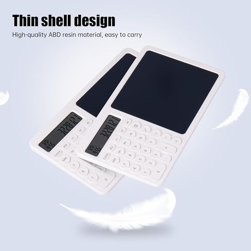 آلة حاسبة MOSHOU مع جهاز لوحي للكتابة LCD، آلة حاسبة ثابتة لسطح المكتب 2 في 1 مع درجات حرارة وقت التقويم الإلكتروني، آلة حاسبة بشاشة LCD مكونة من 10 أرقام للطلاب والمعلمين والمكتب in Kuwait