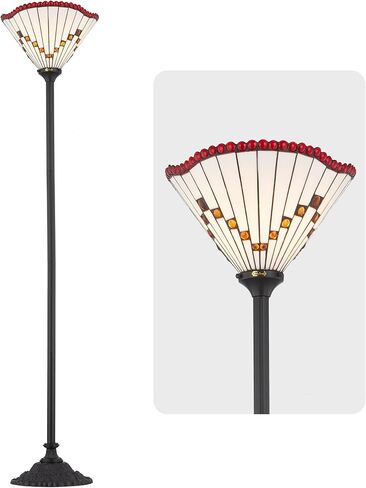 مصباح أرضي، مصباح قائم، مصابيح على طراز تيفاني لغرفة المعيشة، مصباح قائم من الزجاج الملون العتيق، لرفع الأجواء في غرف المعيشة وغرف النوم in Kuwait