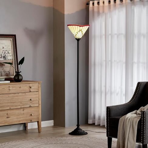 مصباح أرضي، مصباح قائم، مصابيح على طراز تيفاني لغرفة المعيشة، مصباح قائم من الزجاج الملون العتيق، لرفع الأجواء في غرف المعيشة وغرف النوم in Kuwait
