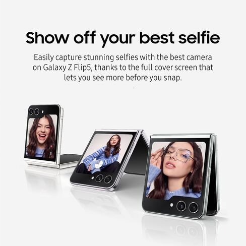 SAMSUNG Z Flip 5 Cell Phone (Cream) + $149.99 Buds 2 Pro (Graphite) 256GB Unlocked Android Smartphone w/Foldable, Compact Design, 12MP Camera, True Wireless Bluetooth Earbuds w/ANC, US Version in Saudi Arabia
