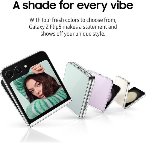 SAMSUNG Z Flip 5 Cell Phone (Cream) + $149.99 Buds 2 Pro (Graphite) 256GB Unlocked Android Smartphone w/Foldable, Compact Design, 12MP Camera, True Wireless Bluetooth Earbuds w/ANC, US Version in Saudi Arabia