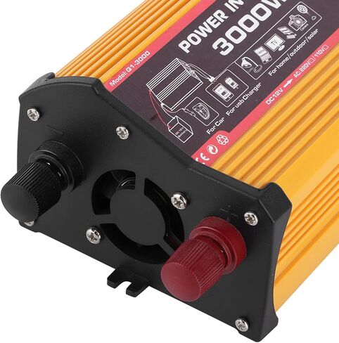 محول طاقة السيارة، محول طاقة تلقائي USB مزدوج 300 واط، محول جيبي سريع التعديل مع منفذي USB ومنافذ تيار متردد للعطلات والتخييم ورحلات العمل (12 فولت إلى 110 فولت) in Kuwait