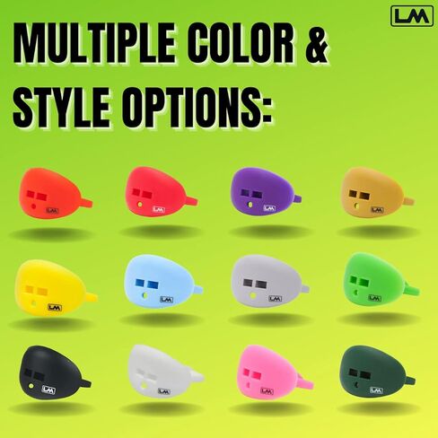 واقي الفم لكرة القدم - قطعة فم حامية للشفاه للشباب والكبار - تصميم أبيض كلاسيكي أو ألوان متعددة - حماية للأسنان العلوية والسفلية - تدفق هواء رائع in Kuwait