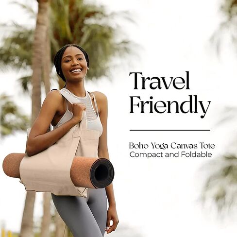 Cork Yoga Mat with Bag - Sweat Proof Durable extra thick hot yoga mat - Rubber Bottom Helps improve stability for excercises for yoga and pilates - Very Easy to Clean 70 Inches x 26 in Saudi Arabia