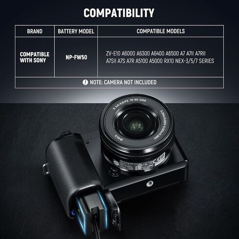 NEEWER D Tap to NP-FZ100 بطارية الدمية مع كابل لبطارية التركيب على شكل V، مصدر طاقة مستمر ثابت لسوني ZV-E1 A1 A7 III A7 IV A7C II R III IV V A7S III A9 II A6600 A6700 FX3 FX30، VP-FZ100 in Saudi Arabia